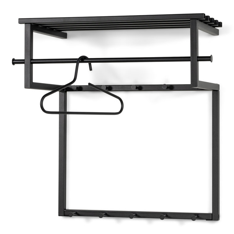 Spinder Rizzoli Metal 10 Hook Wall Mounted Coat Rack Wayfair.co.uk